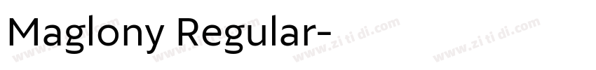 Maglony Regular字体转换